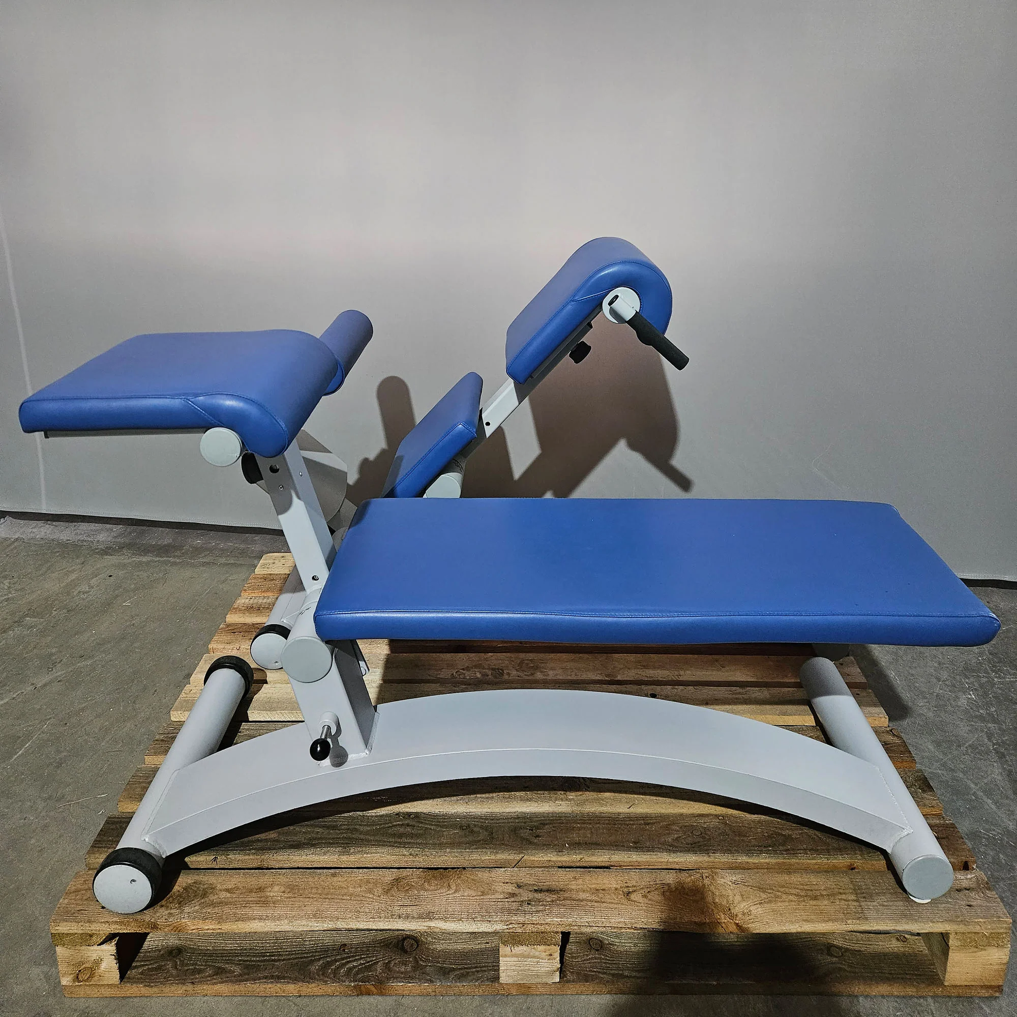 2er Set - Frei Genius Basic Lateral & Lumbaltrainer (Kombigerät) sowie Bauchbank (Abdominal Trainer), Farbe Silber, gebraucht - überholter Zustand - Image 2