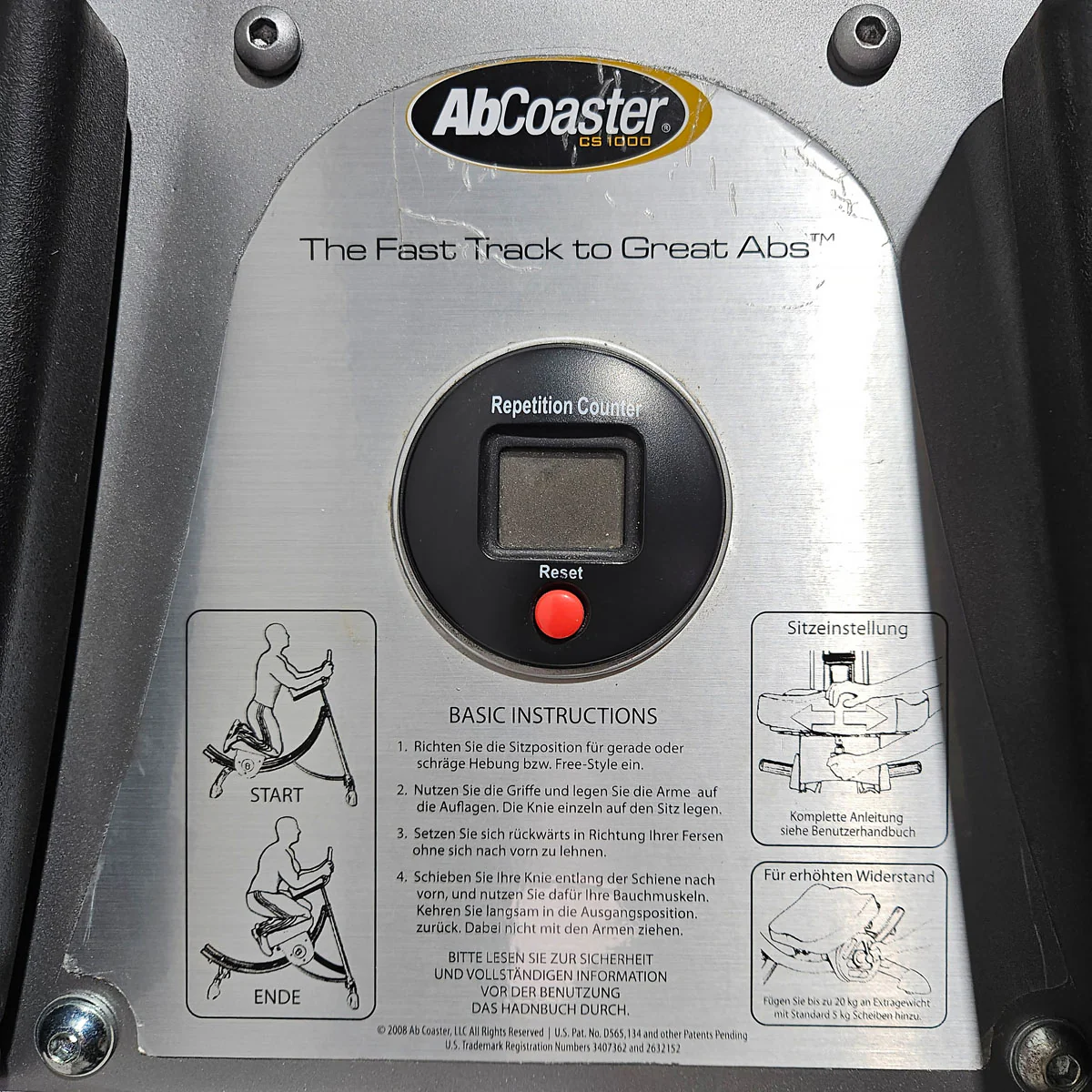 ABCoaster Pulse CS1000, Bauchmuskeltrainer, gebraucht - überholter Zustand inkl. neuen Polstern - Image 7