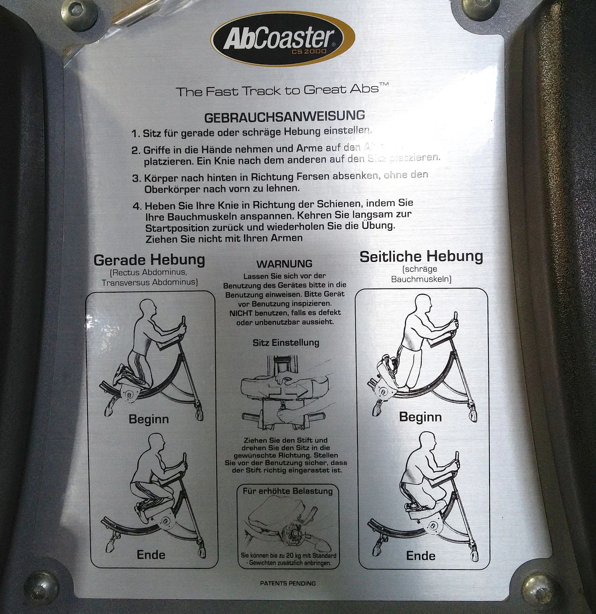 ABCoaster Pulse CS2000 / CS3000, Bauchmuskeltrainer, gebraucht - Image 7