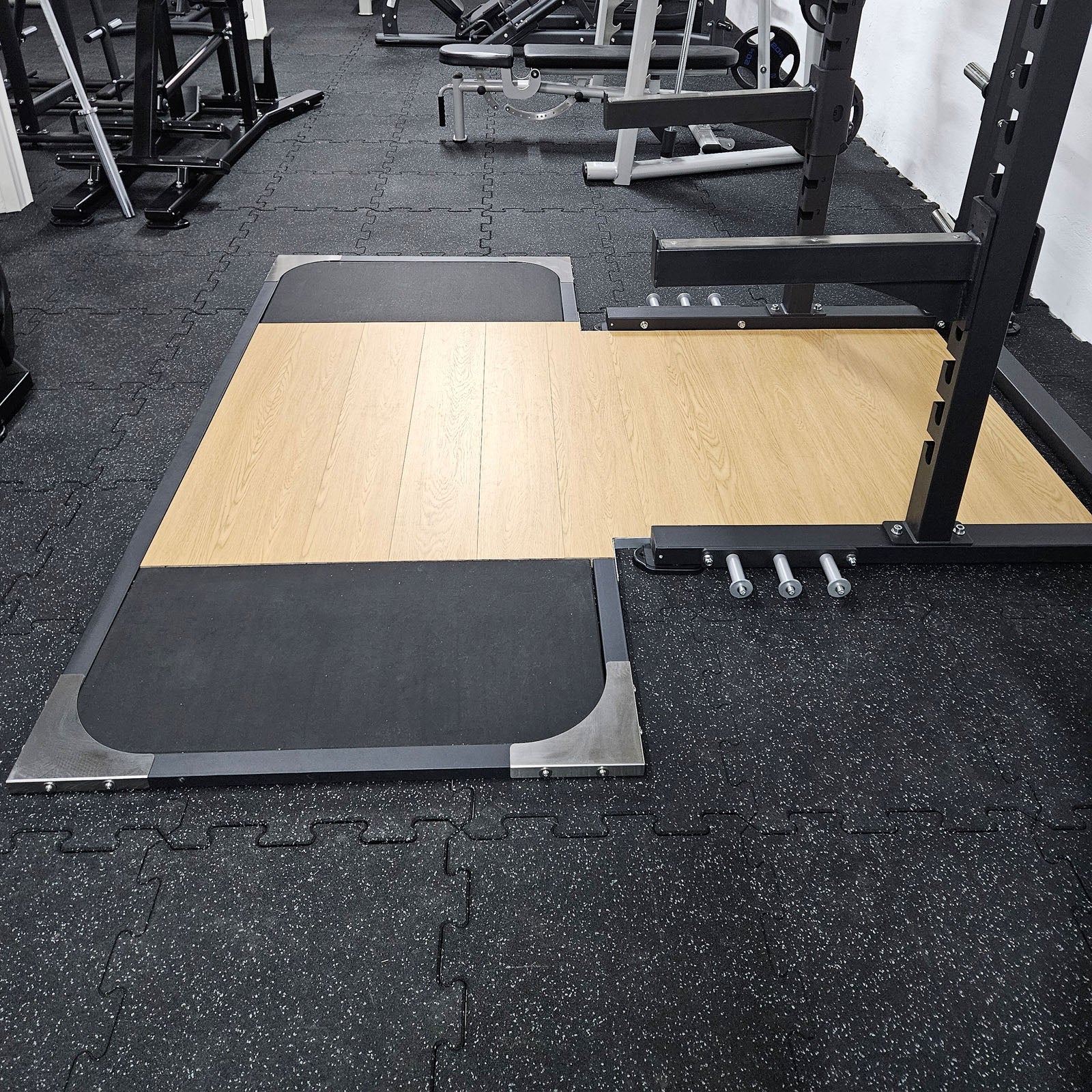 Abwurfplattform aus Holz und Gummi für DankSport Half Rack - NEU - Image 3