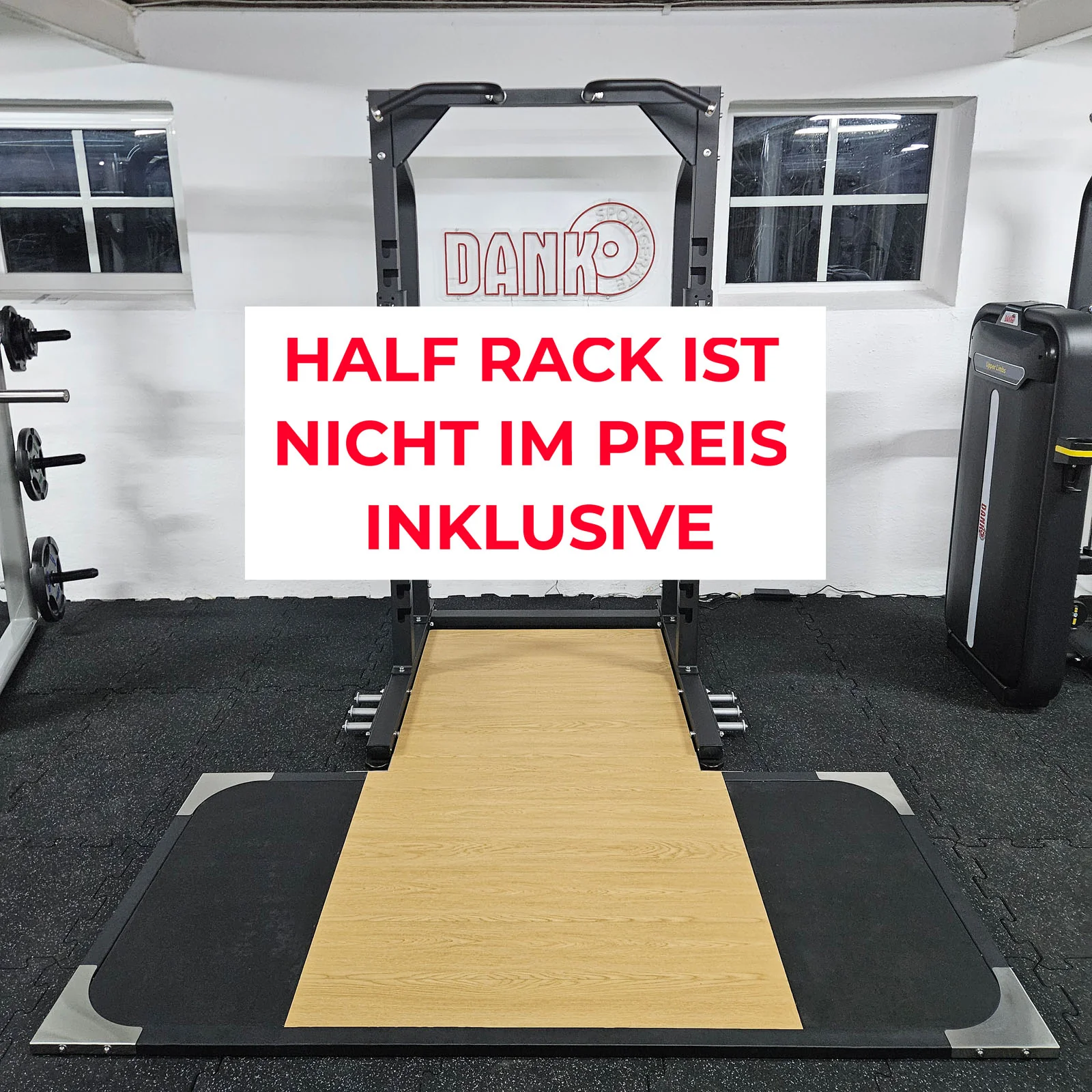 Abwurfplattform aus Holz und Gummi für DankSport Half Rack - NEU - Image 4