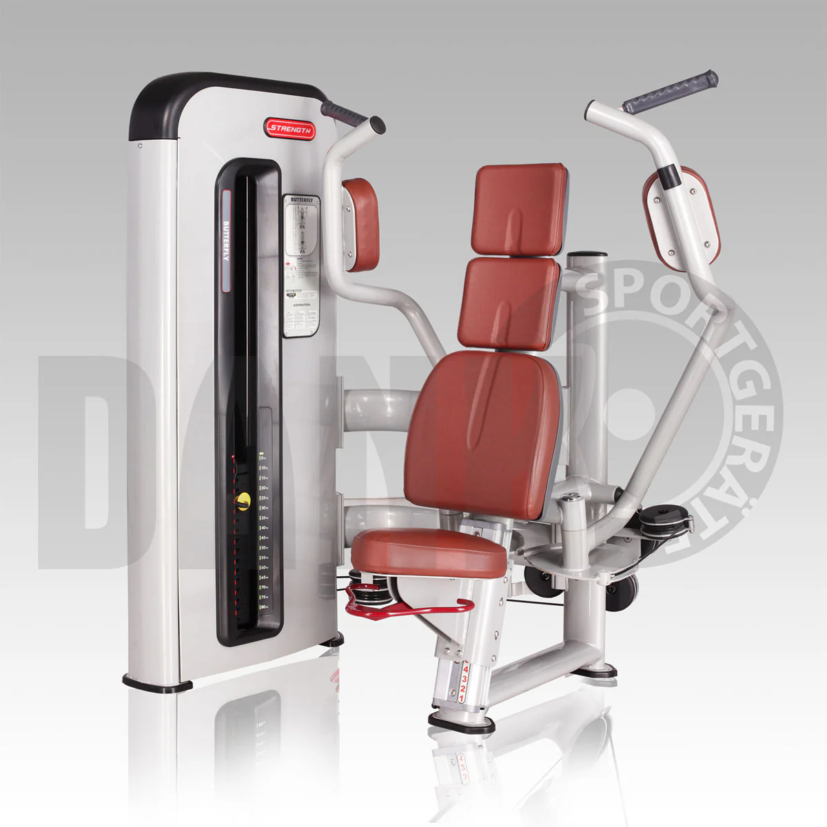 Aehnlich Star Trac, TechnoGym oder Gym80 - Danksport S-Line Gerätepark - 30 Kraftgeräte & Zubehör, Neue Geräte, Farbe Silber, Polster Braun - Image 10