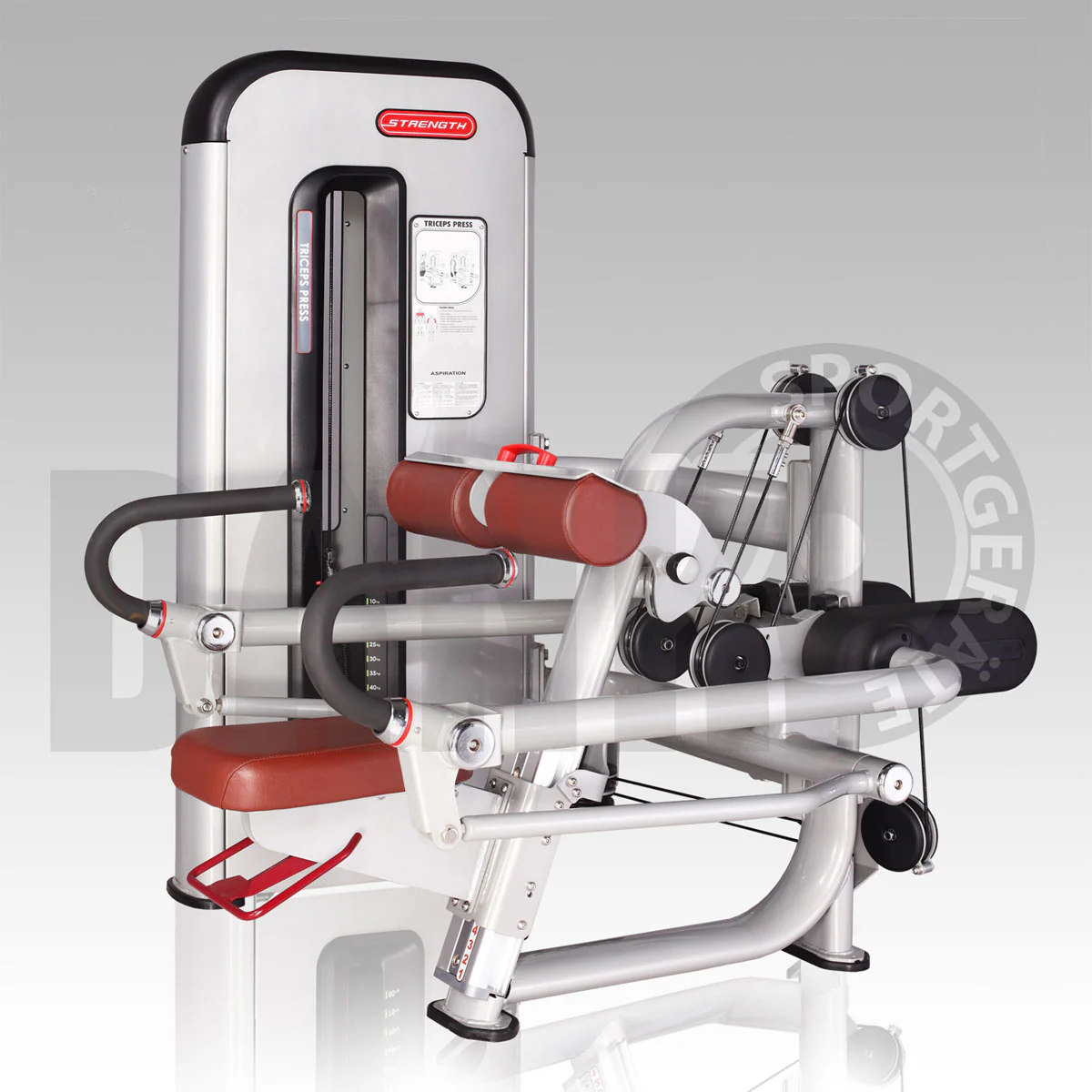 Aehnlich Star Trac, TechnoGym oder Gym80 - Danksport S-Line Gerätepark - 30 Kraftgeräte & Zubehör, Neue Geräte, Farbe Silber, Polster Braun - Image 13