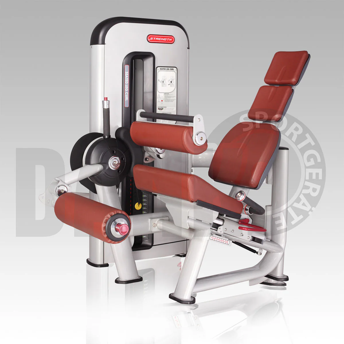 Aehnlich Star Trac, TechnoGym oder Gym80 - Danksport S-Line Gerätepark - 30 Kraftgeräte & Zubehör, Neue Geräte, Farbe Silber, Polster Braun - Image 15