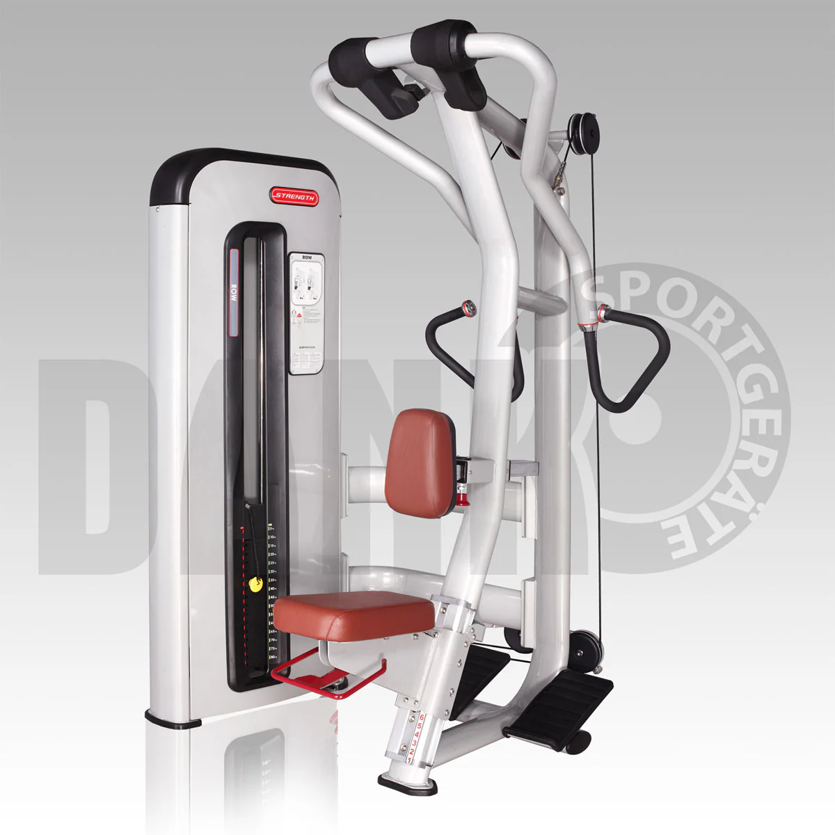 Aehnlich Star Trac, TechnoGym oder Gym80 - Danksport S-Line Gerätepark - 30 Kraftgeräte & Zubehör, Neue Geräte, Farbe Silber, Polster Braun - Image 3