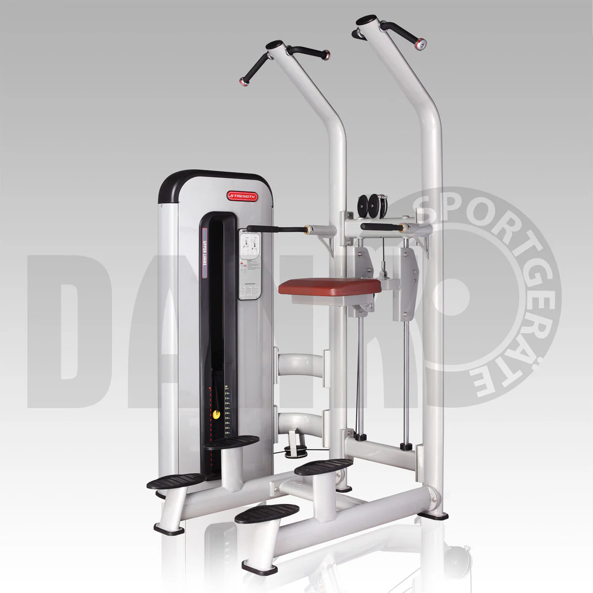 Aehnlich Star Trac, TechnoGym oder Gym80 - Danksport S-Line Gerätepark - 30 Kraftgeräte & Zubehör, Neue Geräte, Farbe Silber, Polster Braun - Image 4