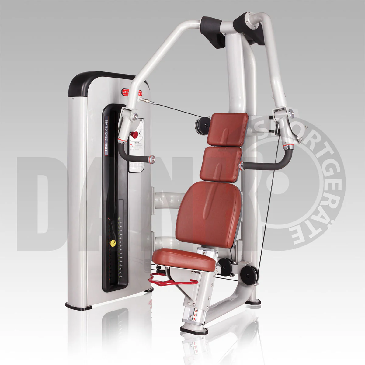 Aehnlich Star Trac, TechnoGym oder Gym80 - Danksport S-Line Gerätepark - 30 Kraftgeräte & Zubehör, Neue Geräte, Farbe Silber, Polster Braun - Image 7