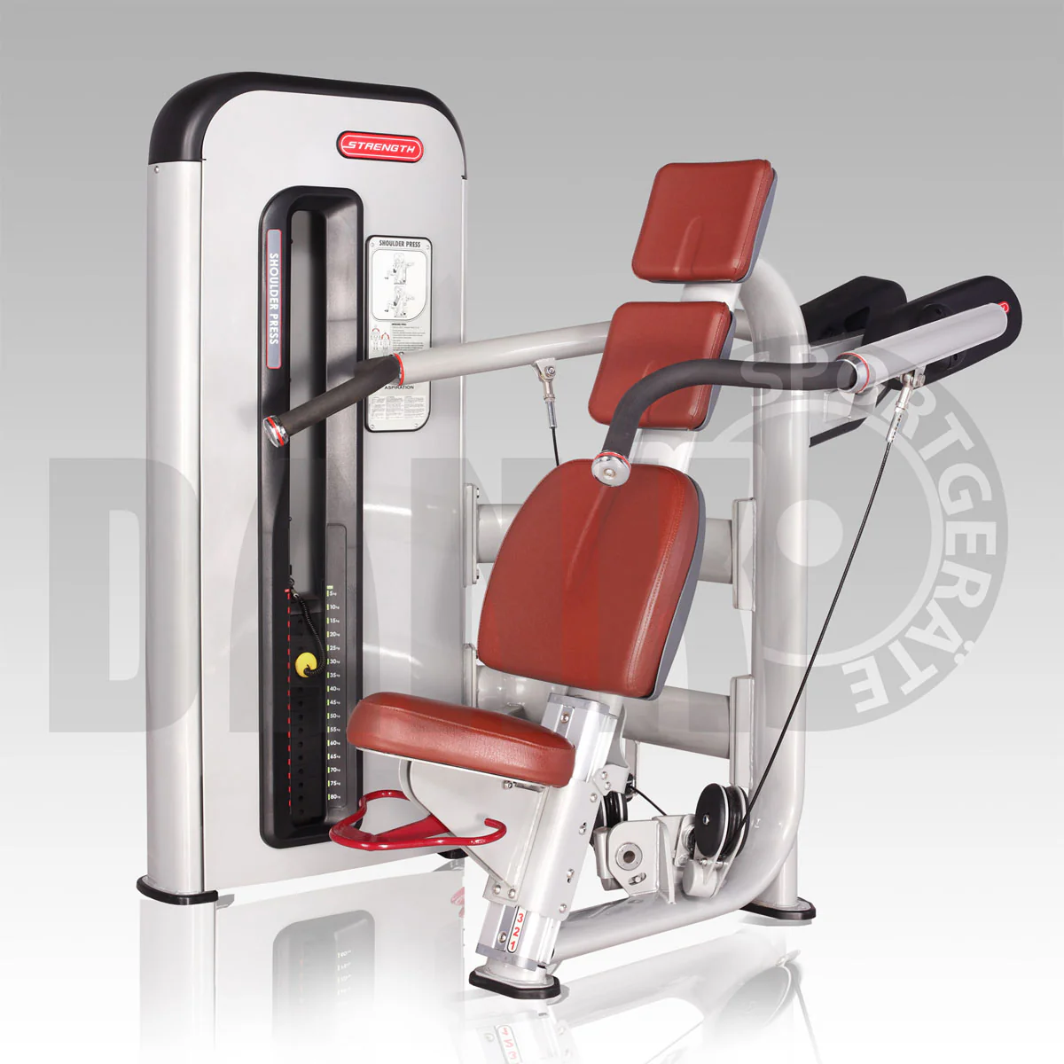 Aehnlich Star Trac, TechnoGym oder Gym80 - Danksport S-Line Gerätepark - 30 Kraftgeräte & Zubehör, Neue Geräte, Farbe Silber, Polster Braun - Image 8