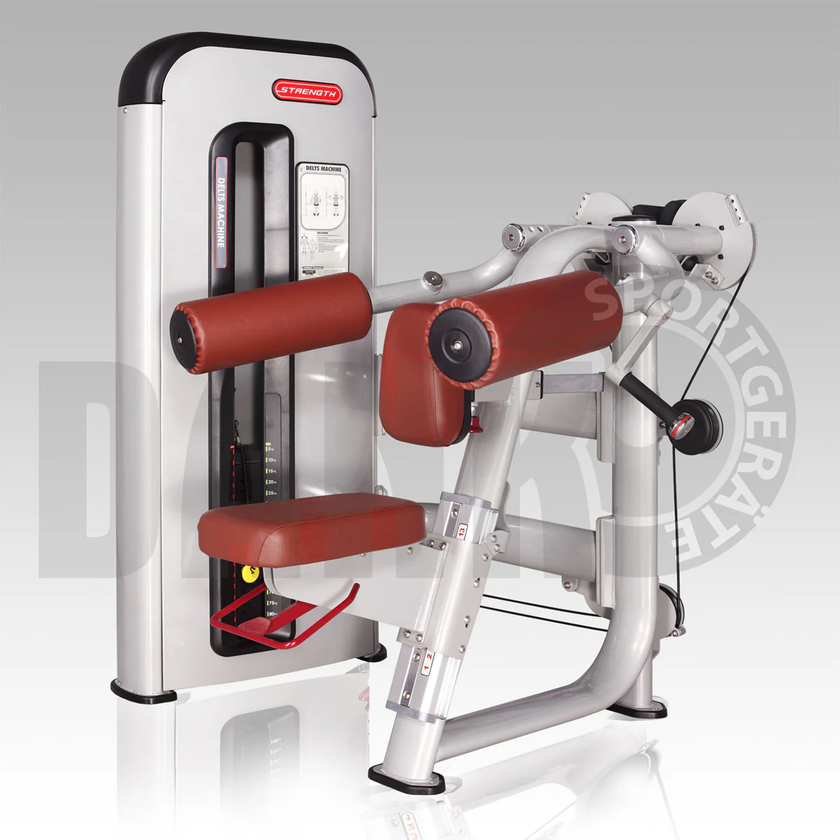Aehnlich Star Trac, TechnoGym oder Gym80 - Danksport S-Line Gerätepark - 30 Kraftgeräte & Zubehör, Neue Geräte, Farbe Silber, Polster Braun - Image 9