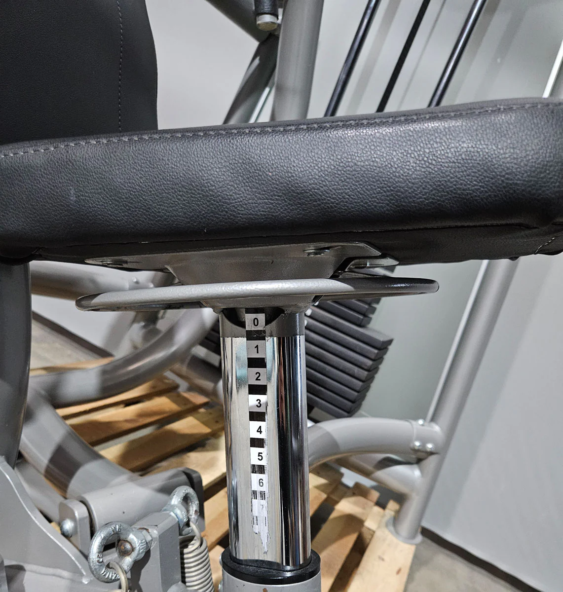 AS Sport bzw Proxowell Bankdrückmaschine, Brustpresse, Chestpress, Rahmenfarbe Silber, gebraucht mit Gebrauchsspuren - Image 6