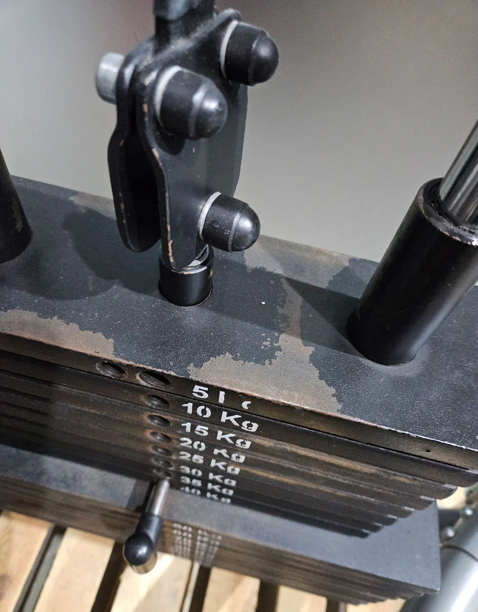 AS Sport bzw Proxowell Bankdrückmaschine, Brustpresse, Chestpress, Rahmenfarbe Silber, gebraucht mit Gebrauchsspuren - Image 9