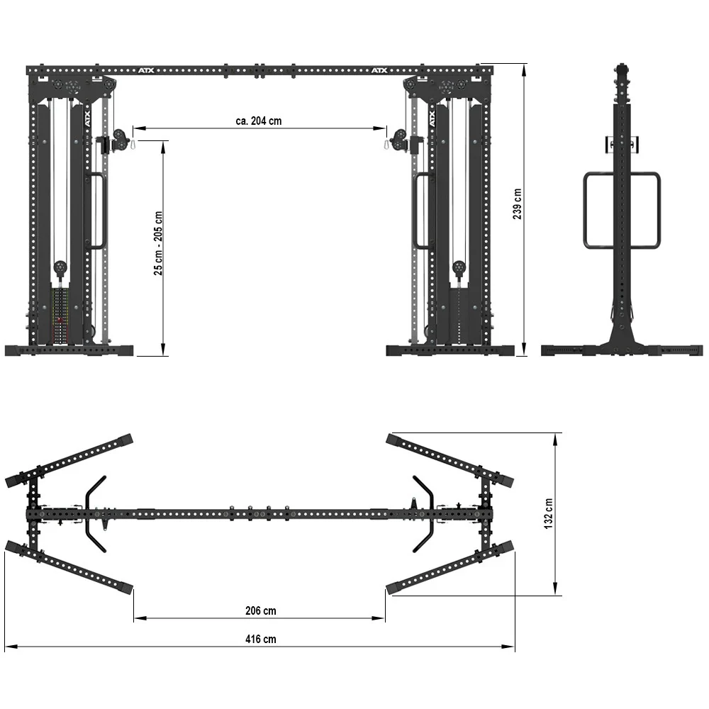 ATX Cable Crossover / Kabelzugstation - 2 x 90 kg 800 Series - Image 10