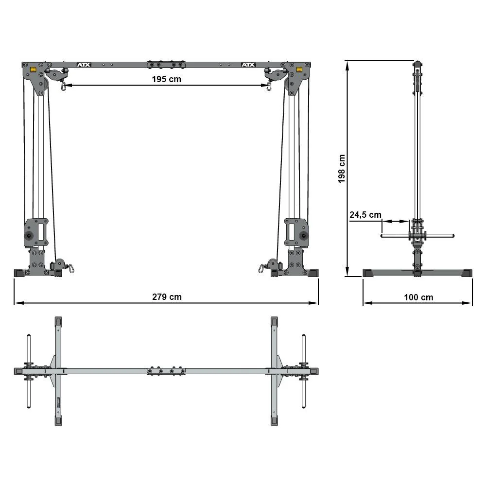 ATX Cable Crossover - Plate load - Höhe 198 cm - Gewichtsschlitten mit Kugellagerung - Image 8