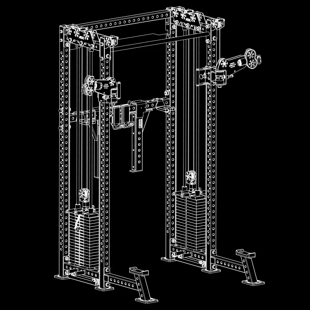 ATX Cable Half Rack mit 2 x 90 kg Steckgewichten - Image 27