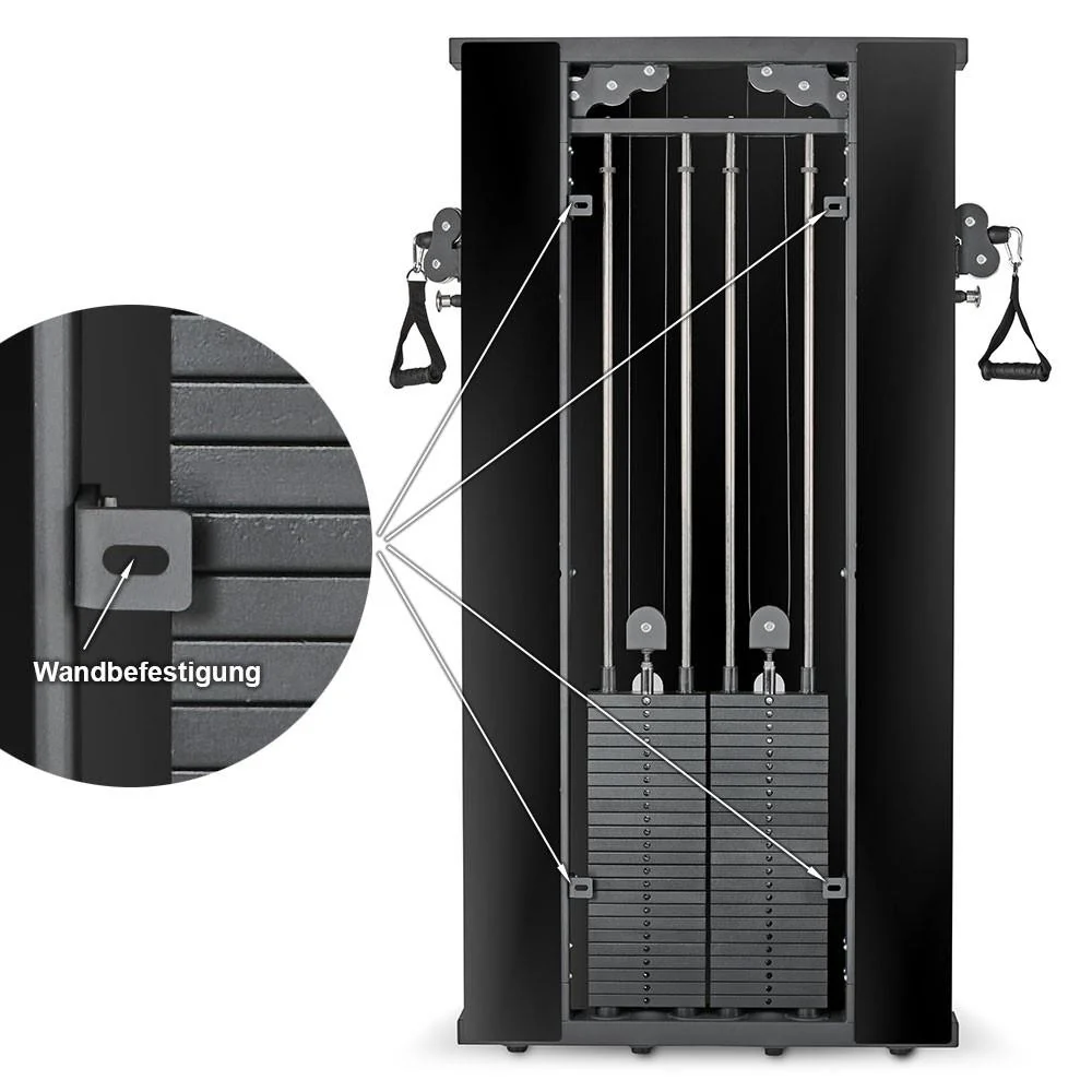 ATX Duale Wandzugstation -Mirror- mit 2 x 60 kg Steckgewichten - Image 10