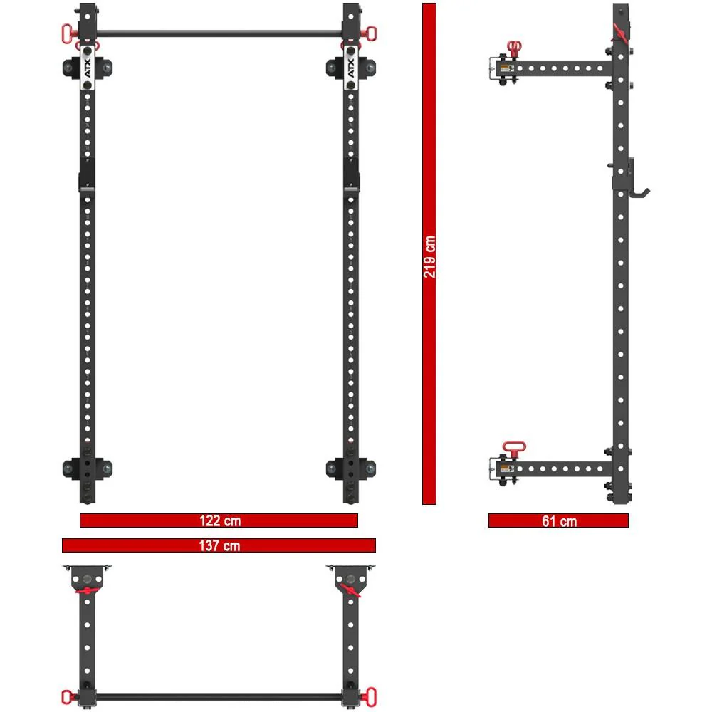 ATX Fold Back Rack - Half Rack 750 - Einklappbar - Image 5
