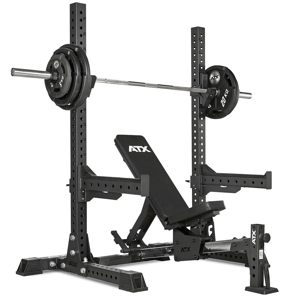 ATX Free Stands - massives Hantel Rack freistehend inkl. J-Hooks und Safety Spotter Arms - Image 3