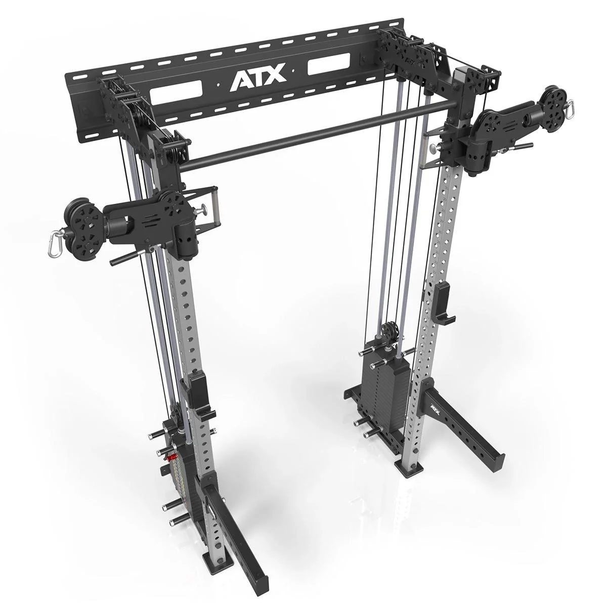 ATX Half Rack - Zugstation mit 2 x 90kg Steckgewichten - Wandbefestigung - Wall Cable Half Rack - Image 7