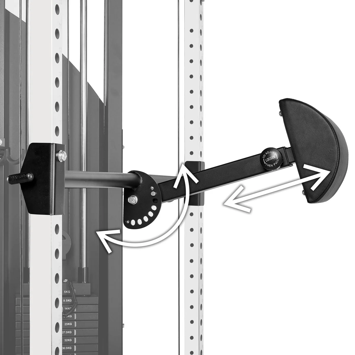 ATX Kabelzugstation - Rack mit 2 x 90 kg Steckgewichten und Zubehör! - Image 11