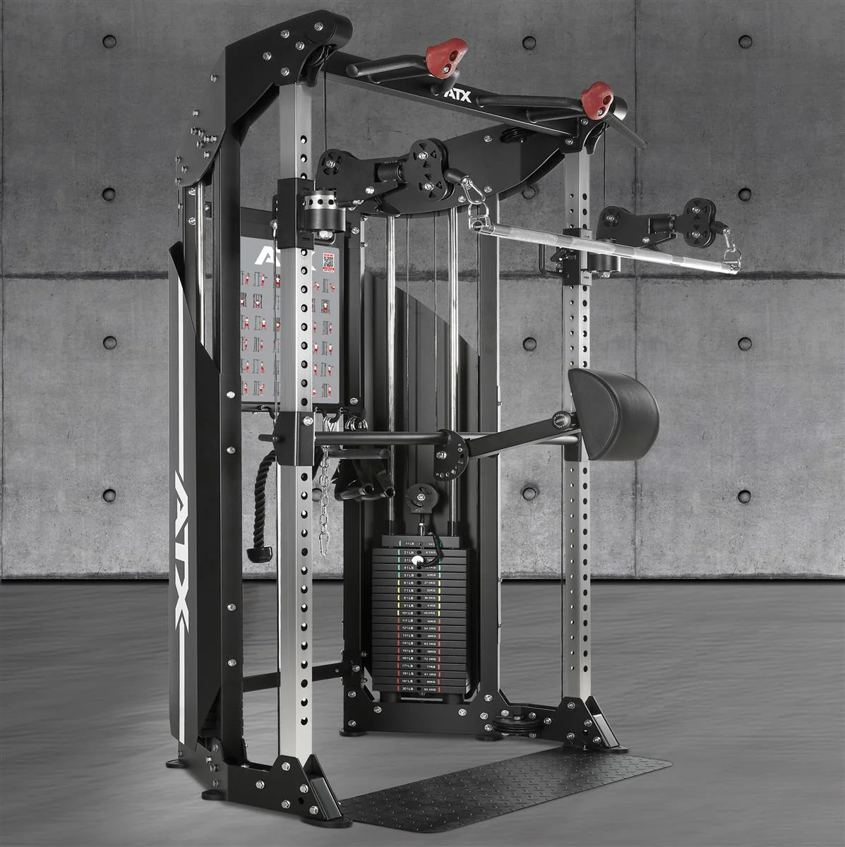 ATX Kabelzugstation - Rack mit 2 x 90 kg Steckgewichten und Zubehör! - Image 2