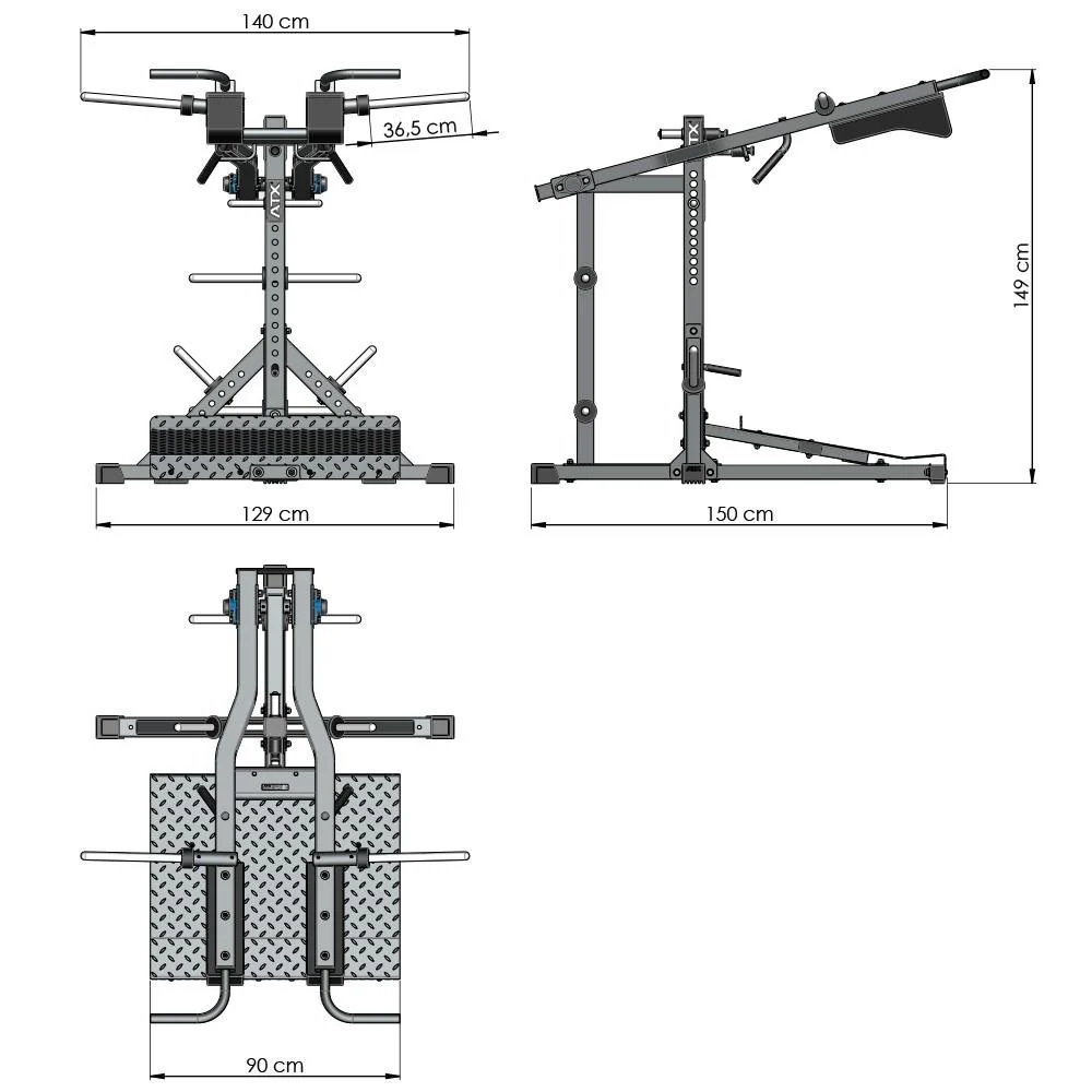 ATX Kniebeugen-Wadenmaschine / Viking Press 3 in1 - Image 14