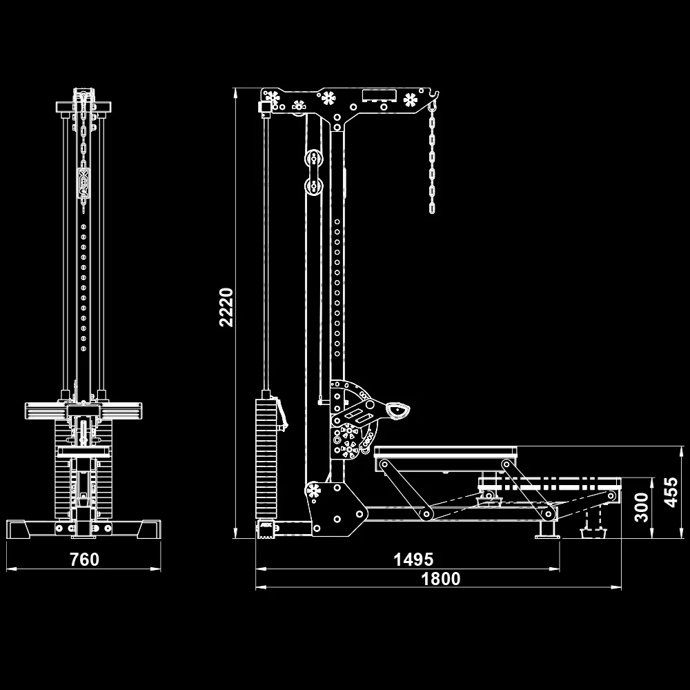 ATX Latzug und Ruderzug LMSW-700 - 115 kg Steckgewichte - Image 17