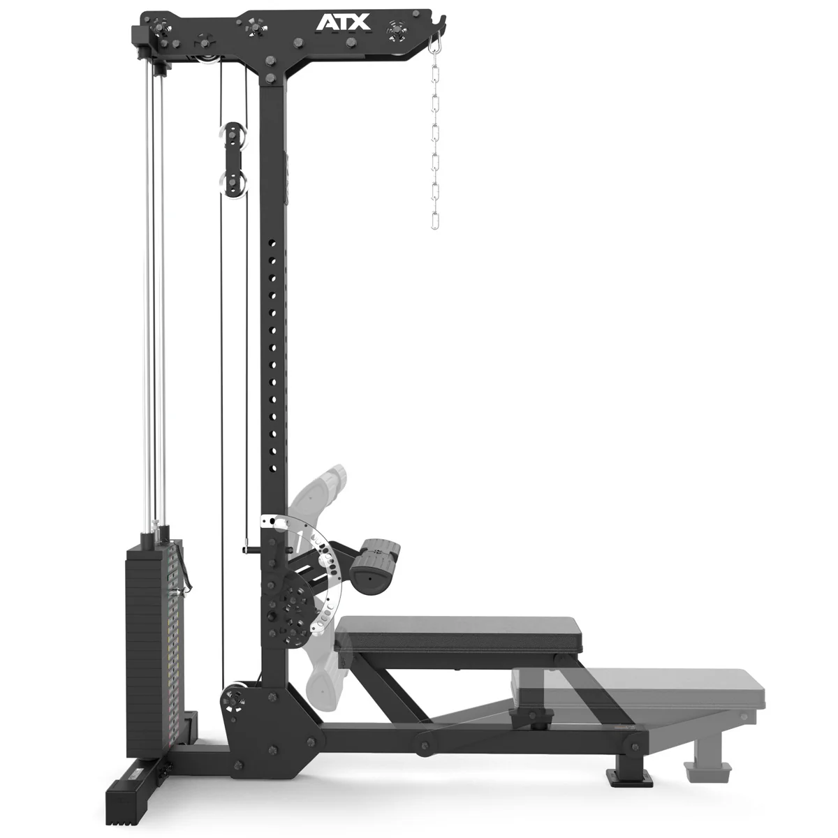 ATX Latzug und Ruderzug LMSW-700 - 115 kg Steckgewichte - Image 4