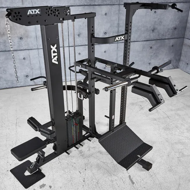 ATX Multiplex Workout Station - Multi Gym - Inklusive 107,5kg Gummi  Hantelscheiben - Vorteilspaket - Image 11