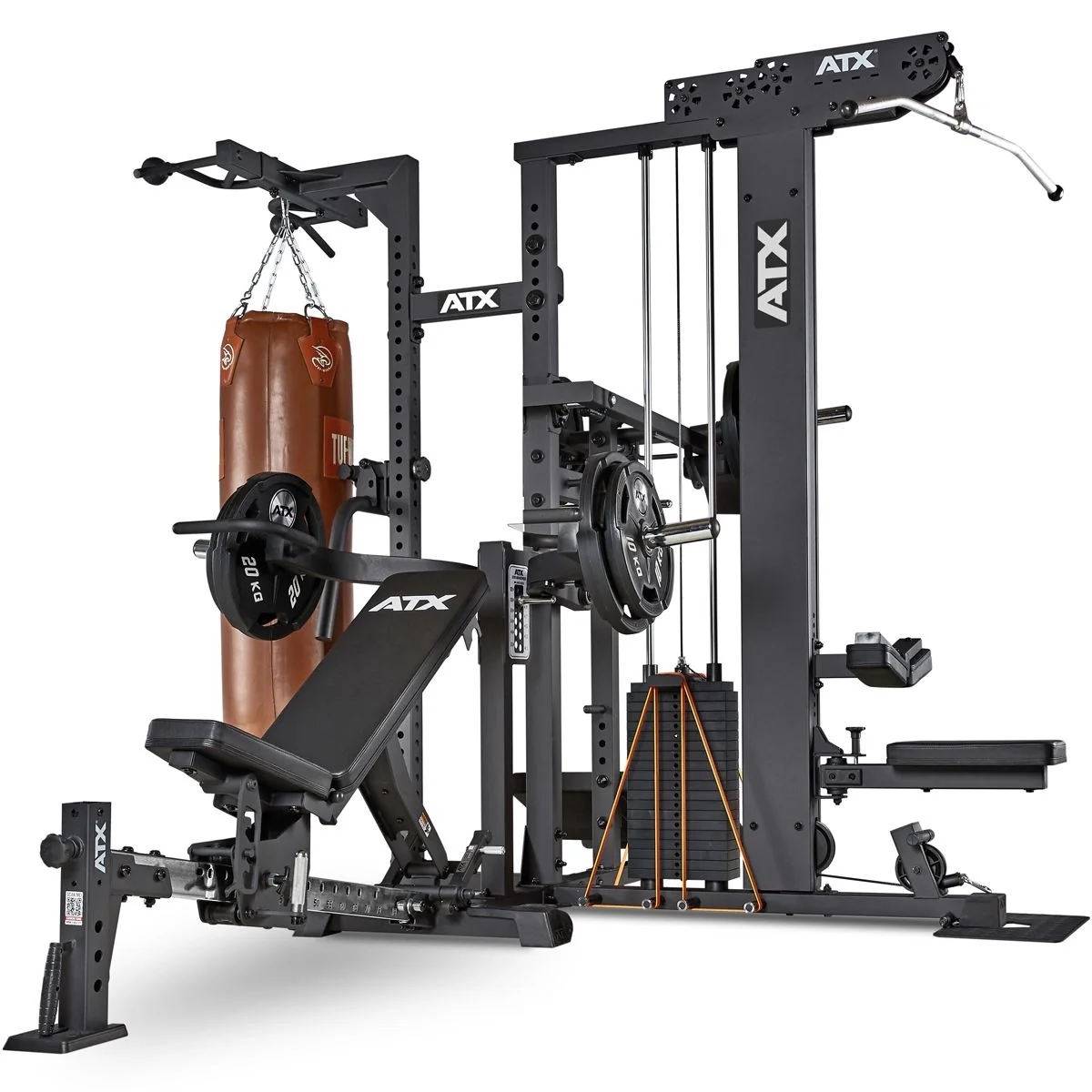 ATX Multiplex Workout Station - Multi Gym - Inklusive 107,5kg Gummi  Hantelscheiben - Vorteilspaket - Image 2