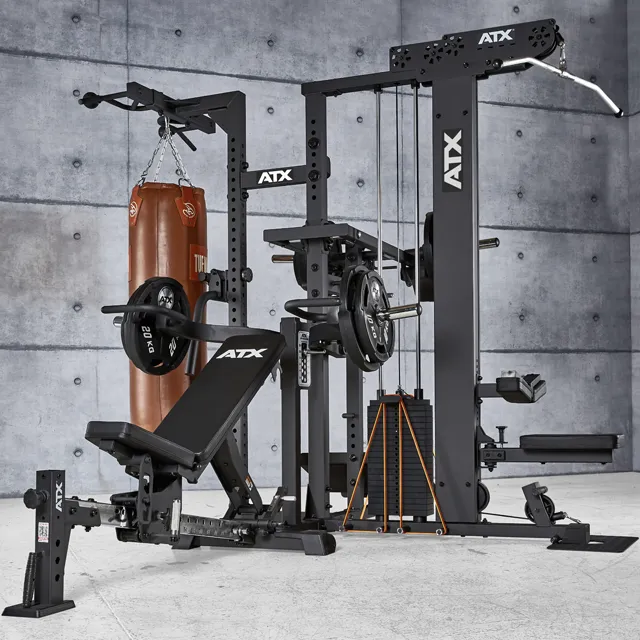 ATX Multiplex Workout Station - Multi Gym - Inklusive 107,5kg Gummi  Hantelscheiben - Vorteilspaket - Image 9