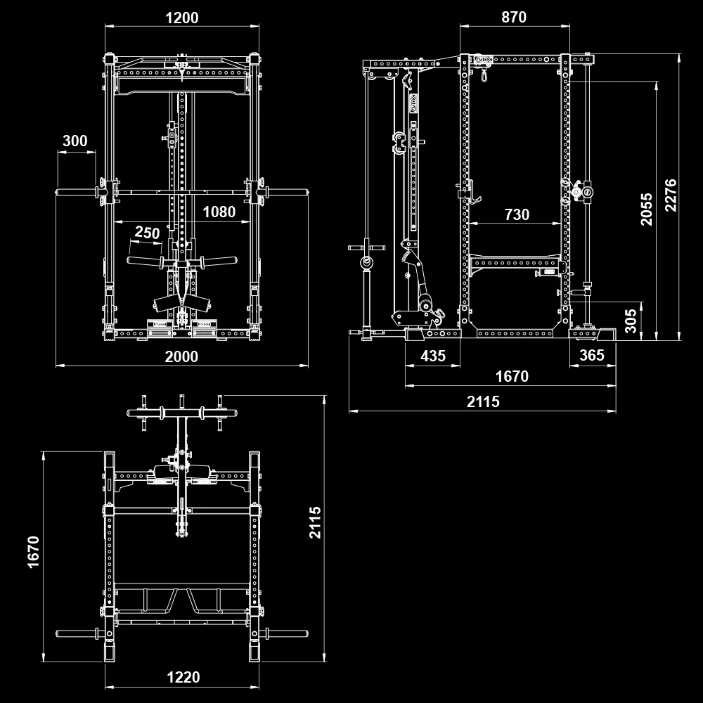 ATX Power Rack 780 2.0 Komplettsystem mit Latzug-Plate Load + Multipresse - Image 23