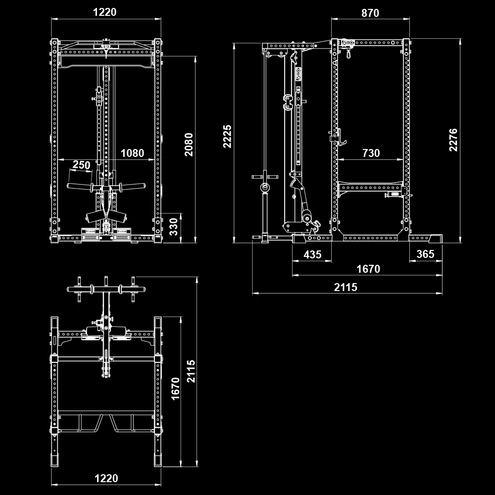 ATX Power Rack PRX-780 2.0  mit Latzug - 125 kg Steckgewichte - Image 20