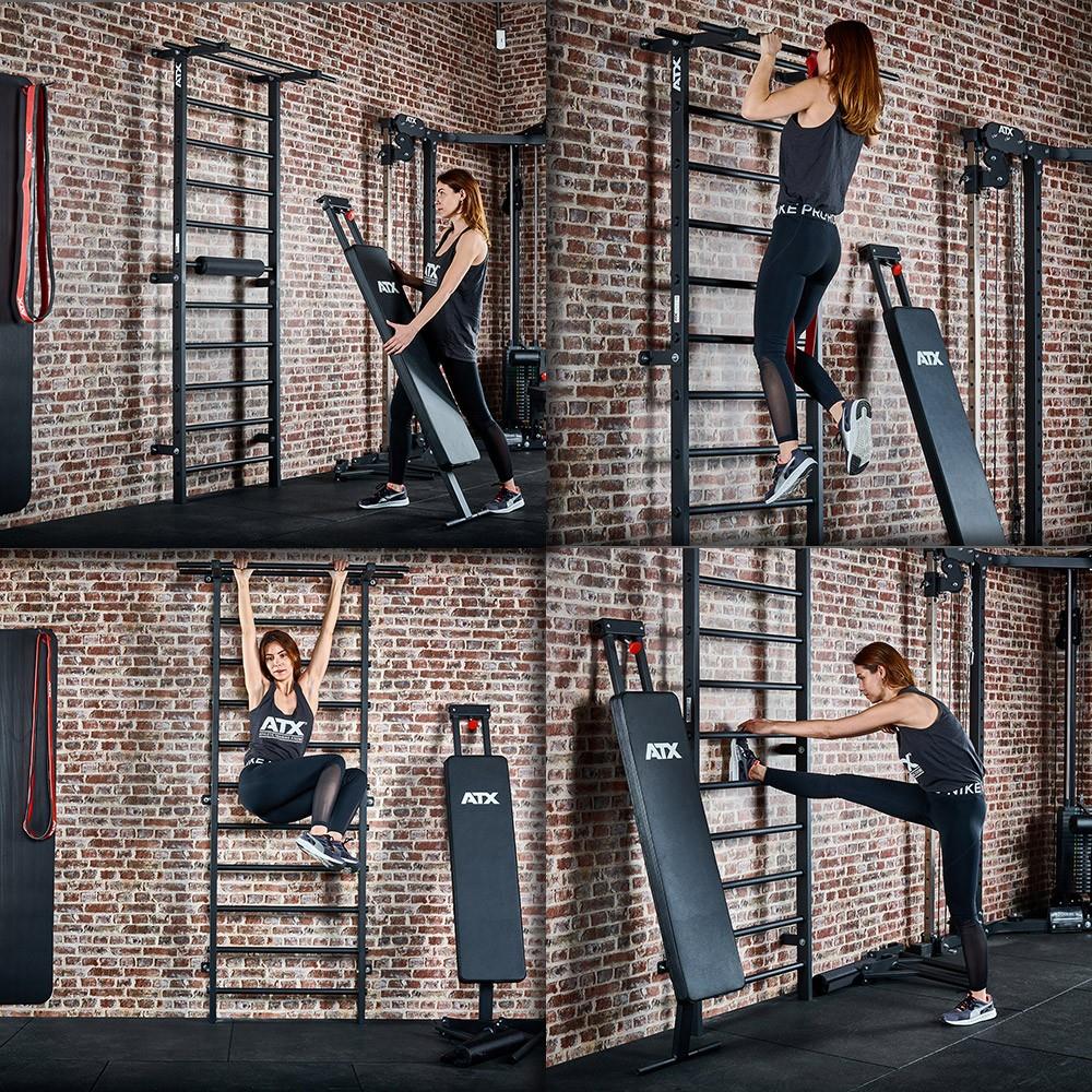 ATX Wall Bar Gym / Sprossenwand mit Bank - Image 5