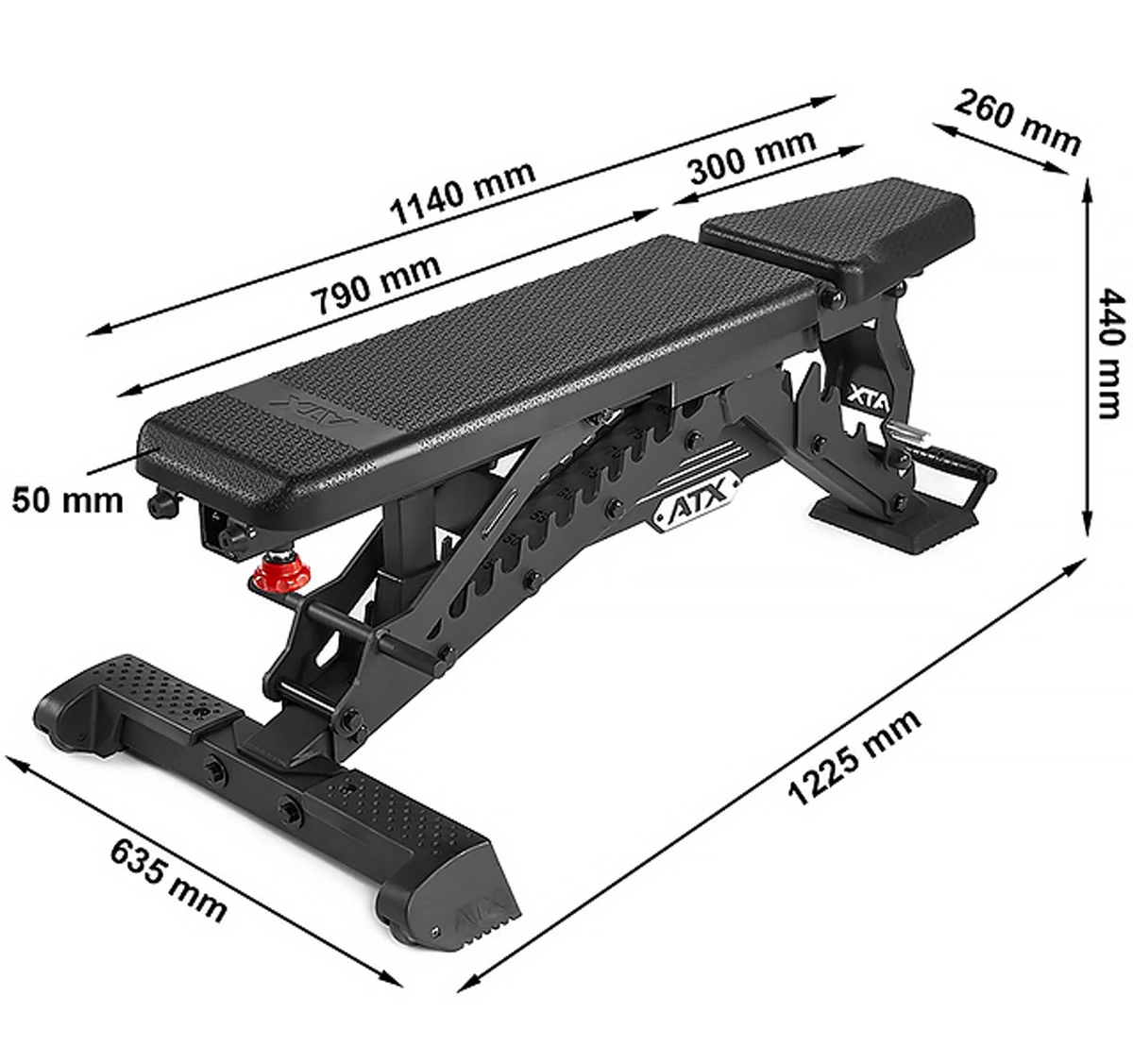 ATX Warrior Bench - Wide - mit PU Polster - Image 8