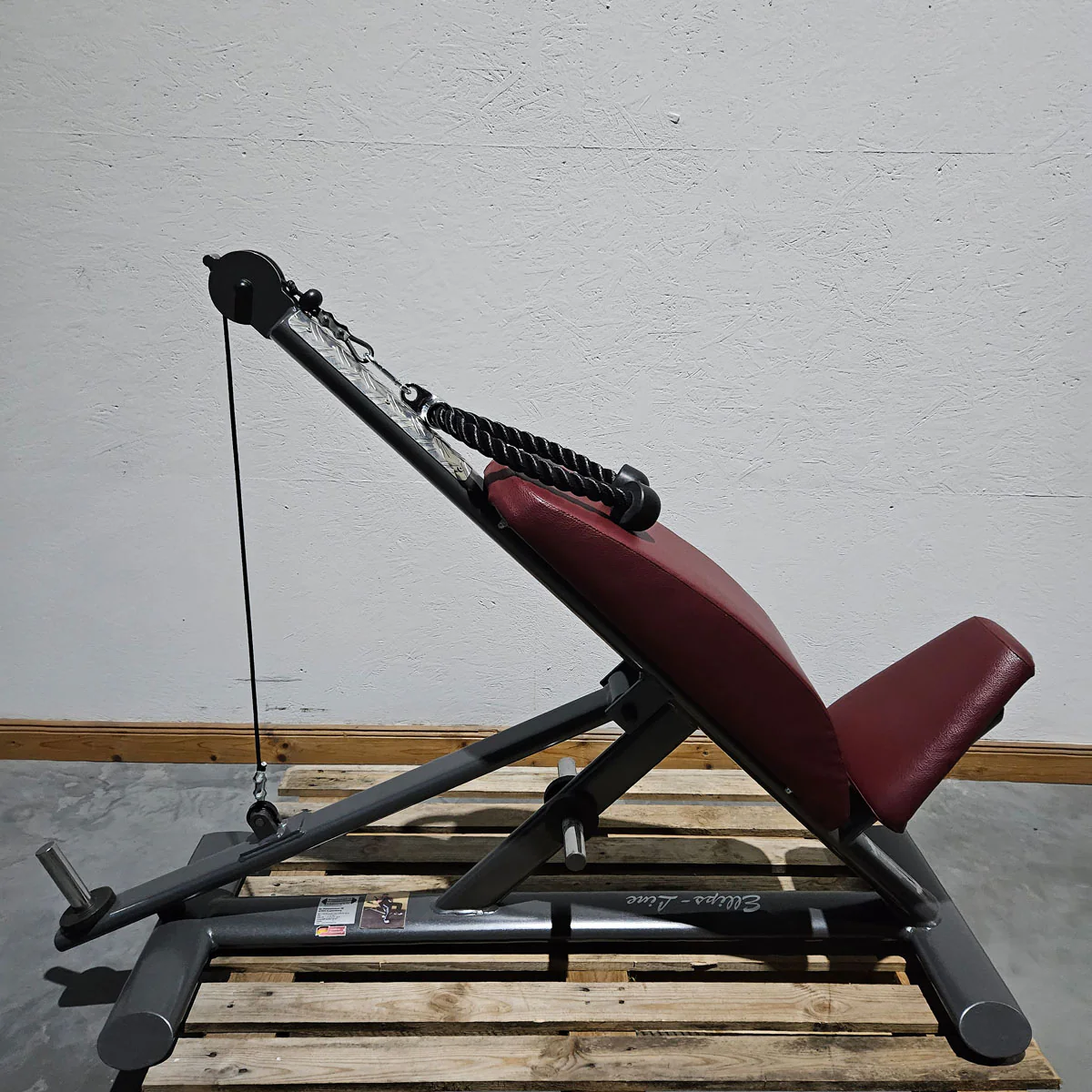 Bauchmaschine Plate loaded,  Bauchbank, Sit Up Ab Crunch Bench, Crunchstuhl T 500, Teuwsen Sportgerät, Rahmenfarbe Anthrazit, gebrauchter - überholter Zustand - Image 4
