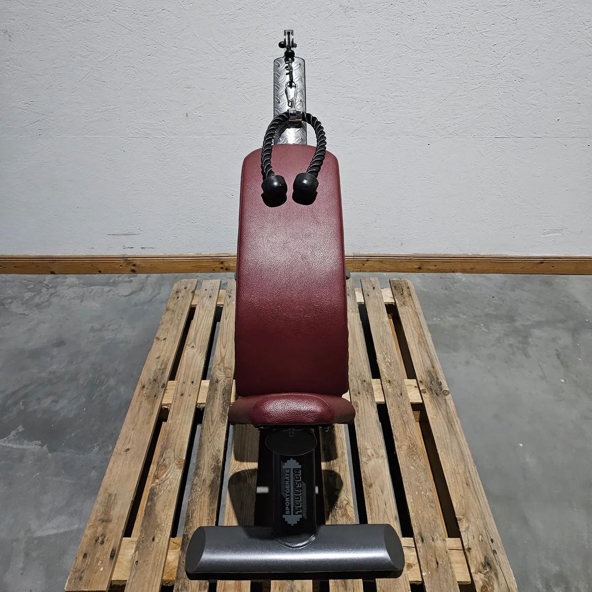 Bauchmaschine Plate loaded,  Bauchbank, Sit Up Ab Crunch Bench, Crunchstuhl T 500, Teuwsen Sportgerät, Rahmenfarbe Anthrazit, gebrauchter - überholter Zustand - Image 9