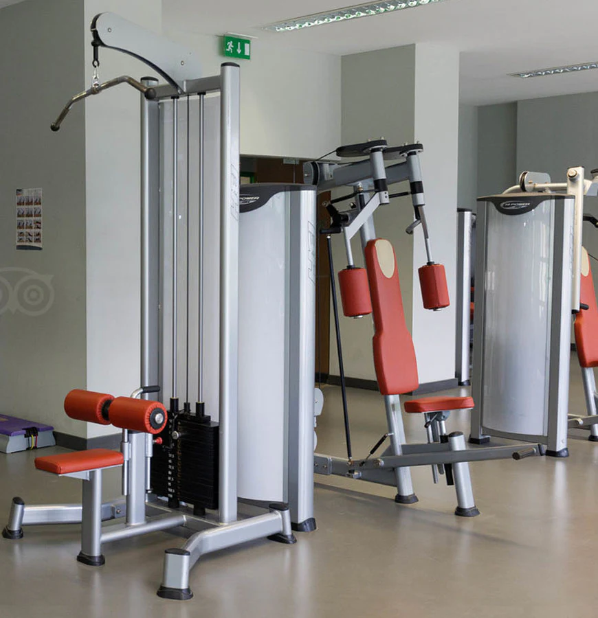 BH Fitness Gerätepark, Strength Line, 3 Jahre alt, gebraucht, Rahmen silber, Polster Orange/Braun - Image 4