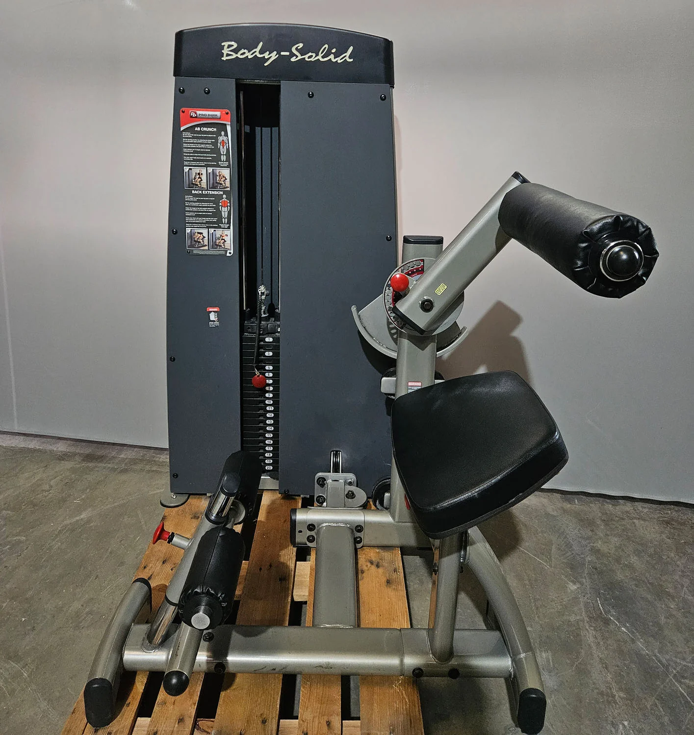 Body Solid Pro Dual Bauch- und Rückenmaschine DABB-SF, 2 in 1 Kombimaschine.  Bauchmuskeltraining und Hyperextension, Abs and Lower Back, gebraucht - geprüfter Zustand - Image 3