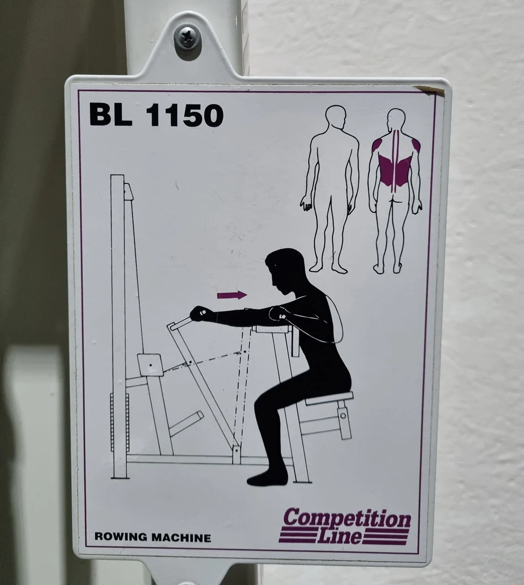 Competition Line, Rudern mit Bruststütze und Einstiegshilfe, Row, Lat-Rudern, Rahmenfarbe Weiß, gebraucht - überholter Zustand - Image 13