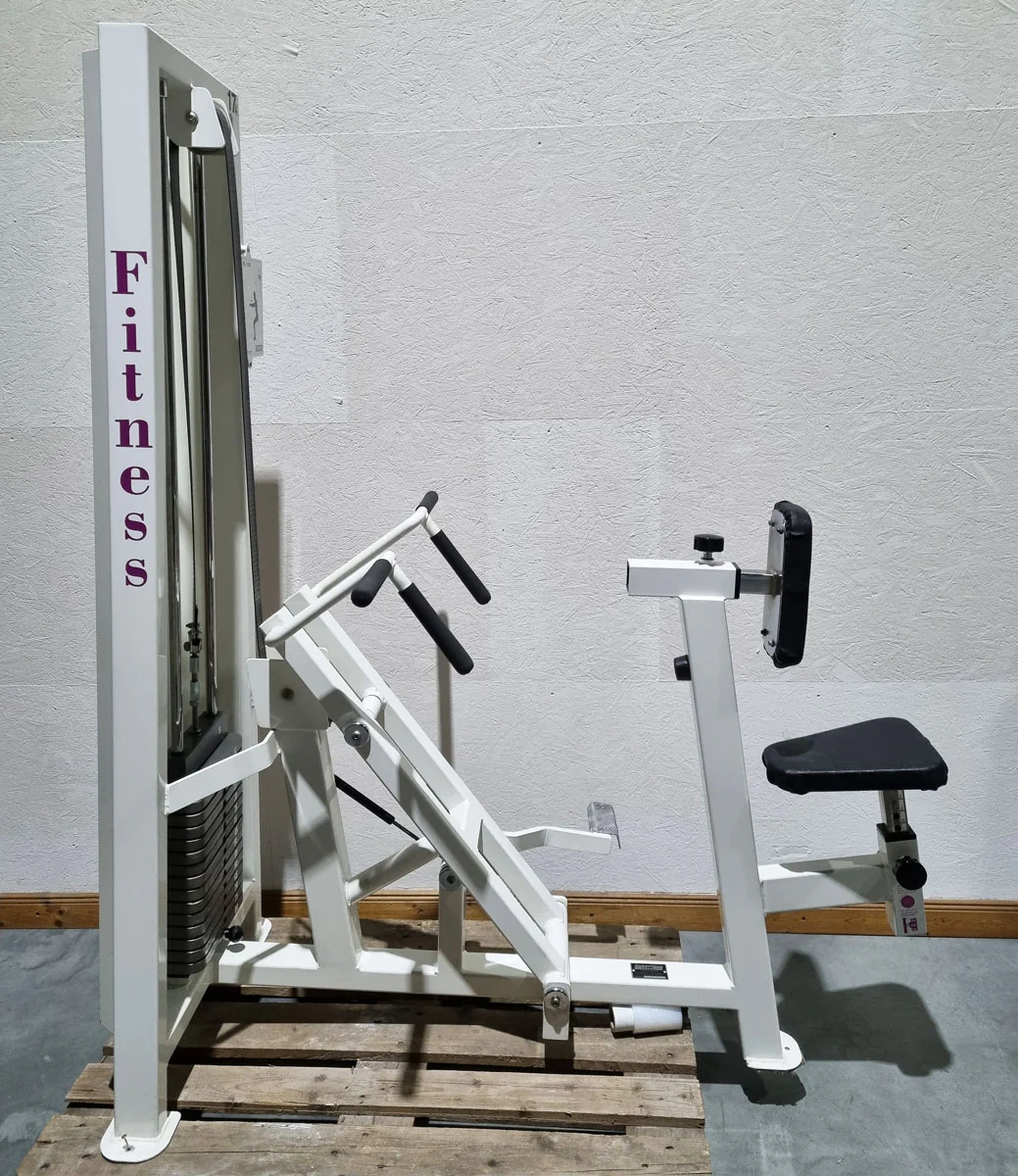 Competition Line, Rudern mit Bruststütze und Einstiegshilfe, Row, Lat-Rudern, Rahmenfarbe Weiß, gebraucht - überholter Zustand - Image 3