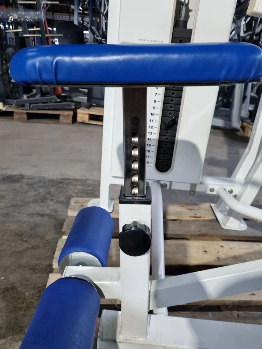 Competition Line Trizepsmaschine Dip, Triceps Extension Dip, Rahmenfarbe Weiß, Polsterfarbe Blau, gebraucht - überholter Zustand - Image 8
