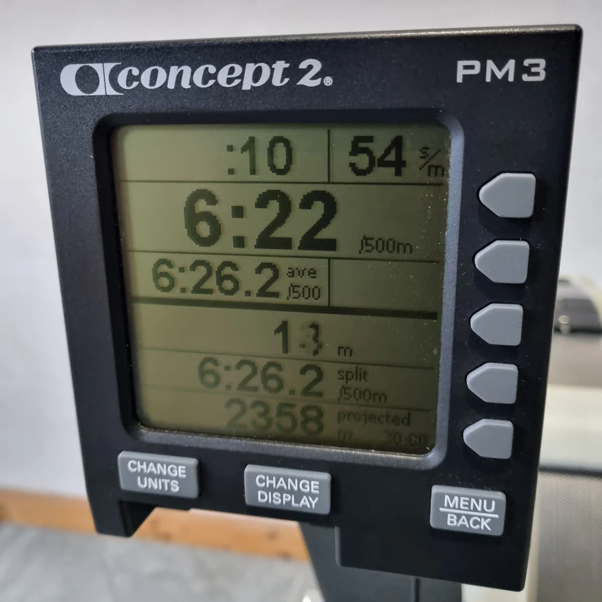 Concept2 Rudergerät Modell D mit PM3 Monitor - Farbe Hellgrau - gebraucht - geprüfter Zustand - Image 6