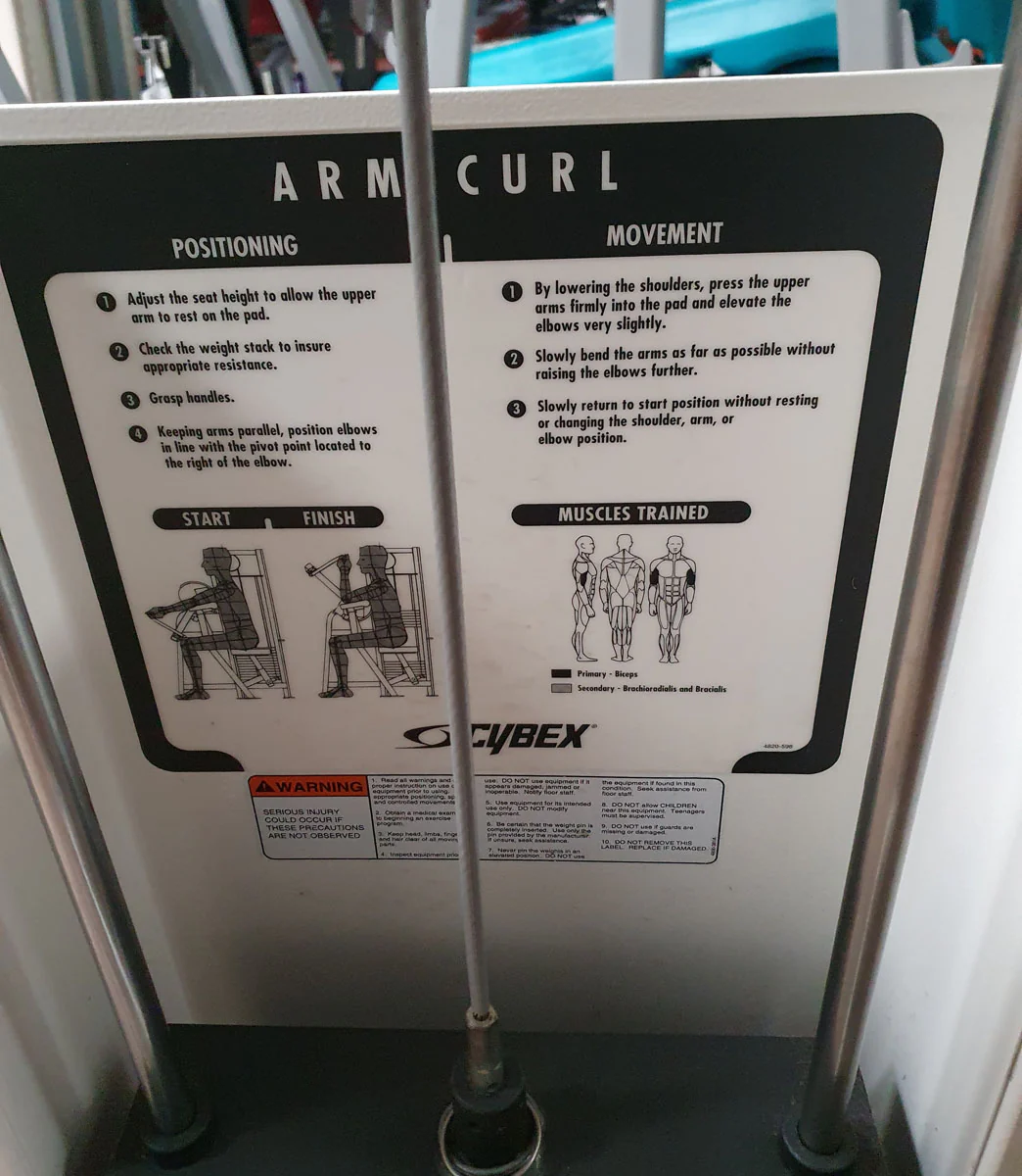 Cybex Bizepsmaschine, Arm Curl, Rahmen Weiß, Polster Schwarz, gebraucht - überholter Zustand - Image 6