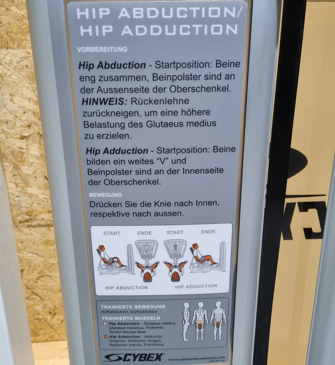 Cybex Eagle Abduktoren und Adduktoren Kombimaschine 2 in 1 - Hip Abduction and Hip Adduction, Rahmenfarbe Weiß, Polsterfarbe Schwarz, gebraucht - überholter Zustand - Image 14