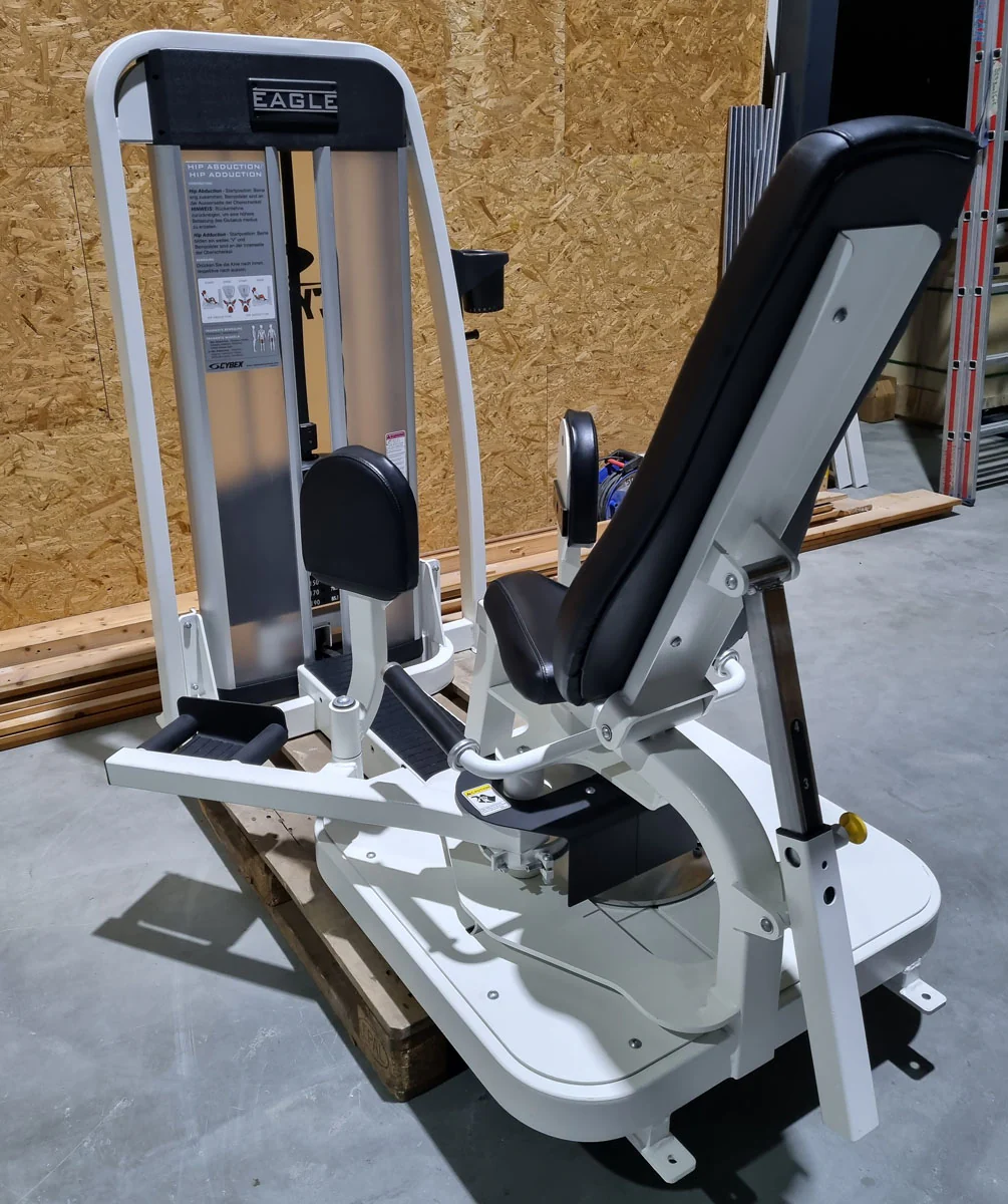 Cybex Eagle Abduktoren und Adduktoren Kombimaschine 2 in 1 - Hip Abduction and Hip Adduction, Rahmenfarbe Weiß, Polsterfarbe Schwarz, gebraucht - überholter Zustand - Image 3