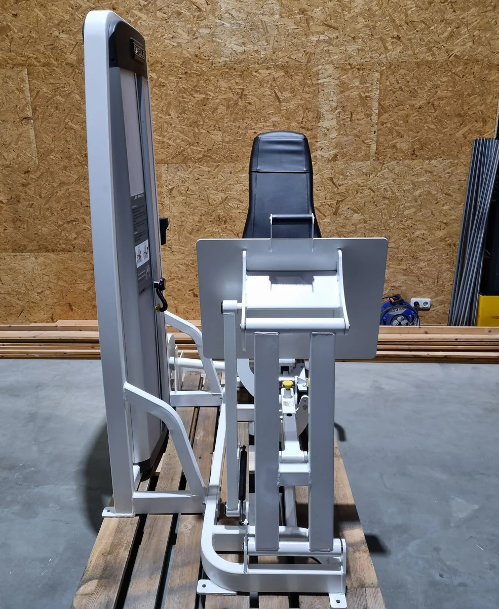 Cybex Eagle Beinpresse, Leg Press mit Steckgewichten, Stack Weight, Rahmenfabre Weiß, Polsterfarbe Schwarz, gebraucht - überholter Zustand - Image 8