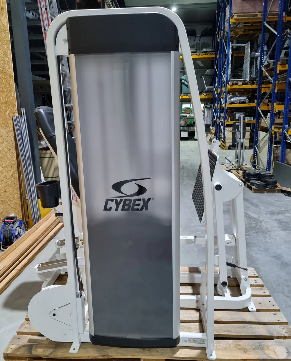 Cybex Eagle Beinpresse, Leg Press mit Steckgewichten, Stack Weight, Rahmenfabre Weiß, Polsterfarbe Schwarz, gebraucht - überholter Zustand - Image 9