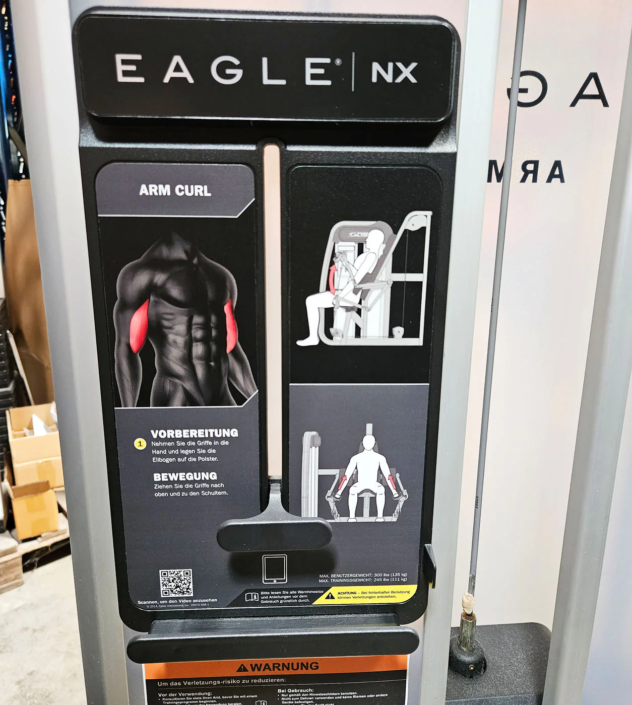 Cybex Eagle NX Arm Curl, Bizepsmaschine, Biceps Curl, Rahmenfarbe Anthrazit, gebraucht - überholter Zustand - Image 8