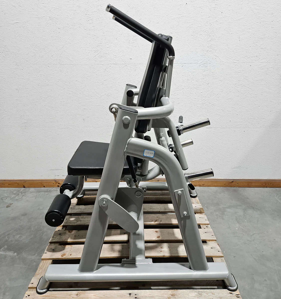 DankSport Bauchmaschine, Plate loaded Kraftgerät, Abdominal Crunch, Abs Machine, Rotation möglich - Rahmen Silber - NEU - Image 3