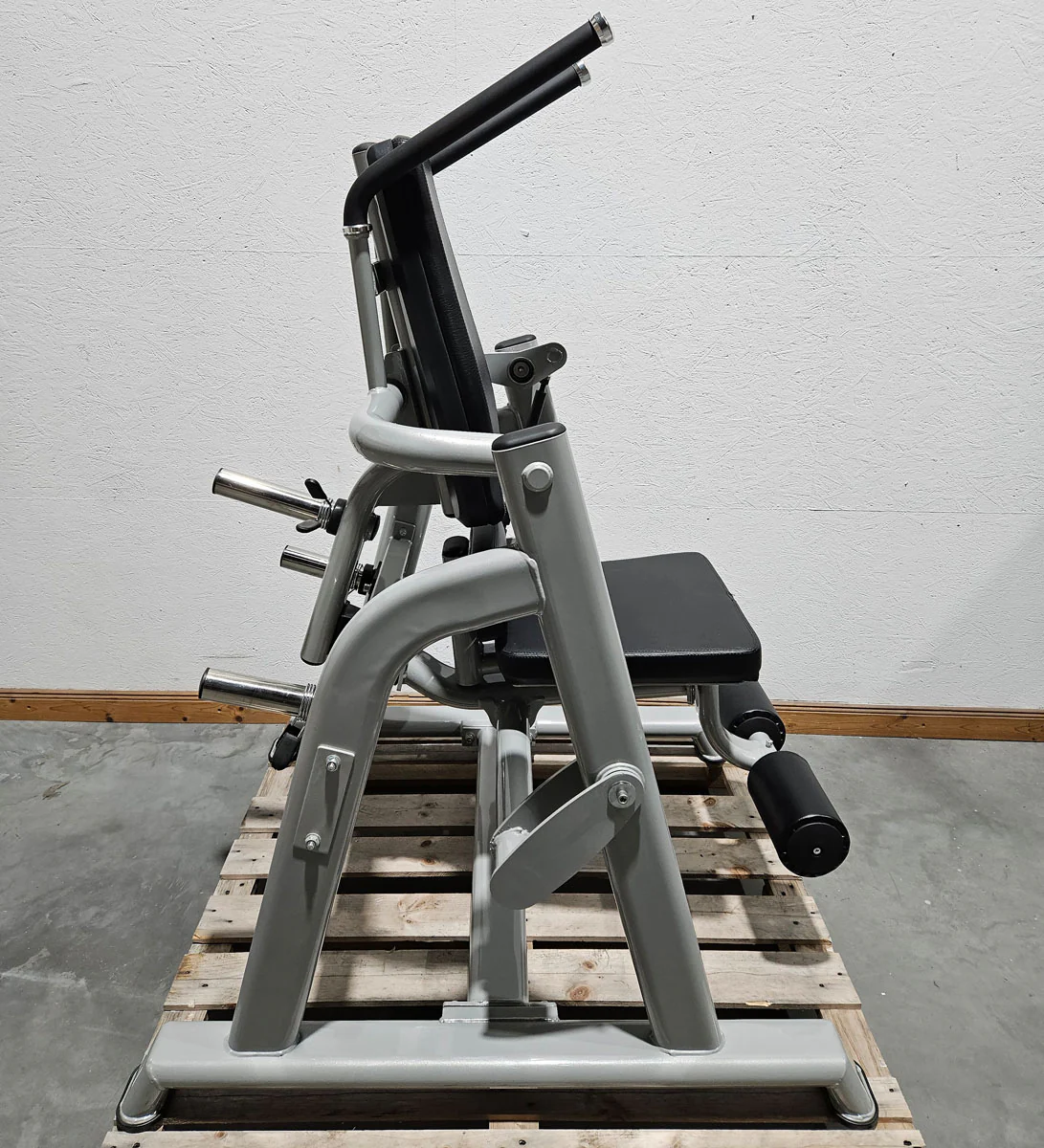 DankSport Bauchmaschine, Plate loaded Kraftgerät, Abdominal Crunch, Abs Machine, Rotation möglich - Rahmen Silber - NEU - Image 5